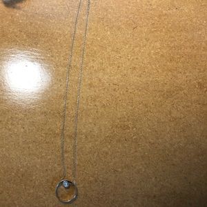 Silver ring necklace